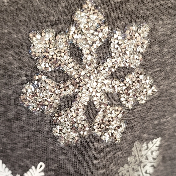 Grey White & Bling Sweater Size 1X Brand New 💎 - Picture 2 of 3